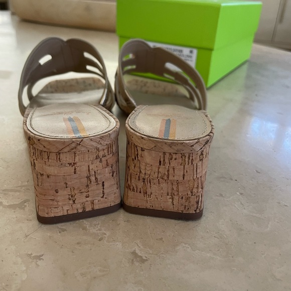 Sam Edelman Winslow mule heel gold leaf Sz 8 - Picture 11 of 11